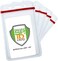 Specialist ID Bulk 100 Pack Heavy Duty Clear Vinyl Badge Holders for Vertical Name Badges Great for Employee or Student ID Card Water Resistant Sleeves w Red Resealable Top for Multiple Cards by