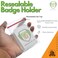 Specialist ID Bulk 100 Pack Heavy Duty Clear Vinyl Badge Holders for Vertical Name Badges Great for Employee or Student ID Card Water Resistant Sleeves w Red Resealable Top for Multiple Cards by