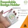 Specialist ID Bulk 100 Pack Heavy Duty Clear Vinyl Badge Holders for Vertical Name Badges Great for Employee or Student ID Card Water Resistant Sleeves w Red Resealable Top for Multiple Cards by