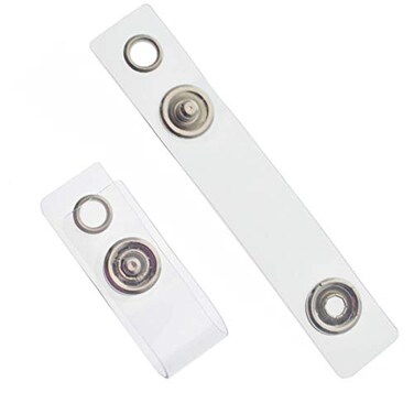 Specialist ID Bulk 25 Pack Clear Vinyl Plastic ID Badge Holder Strap with Snap Eyelet Hole Bulk Pack Easily Attach to Lanyards Key Rings Badge Strap Attachment for Badges by