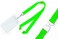 CANWELUX 12 Pack Bright Neon Green Breakaway Lanyard with Thick ID Holder for Schools Office Cruise Neon Green12 Pack