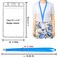 CANWELUX 12 Pack Bright Neon Sky Blue Lanyard for ID Badges Lanyard with AntiLost ID Holders for Cruise Sky Blue12Pack