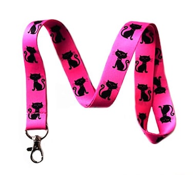 LanyardLanyard Cat Themed Lanyard Key Chain Id Badge Holder Black Cats