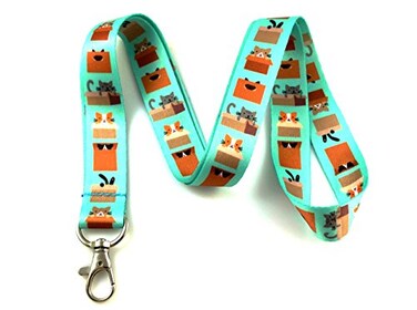 LanyardLanyard Cat Themed Lanyard Key Chain Id Badge Holder Cats In Boxes
