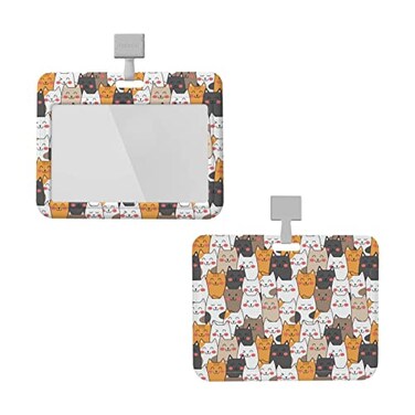 PutDiDi Cats Badge Holder Horizontal Detachable Neck Lanyardbadge Holder for Men Women Waterproof Id Card Name Protector Cover with Lanyard Strap for Offices School Driver Licence