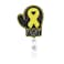 Rockapatch Childhood Cancer Awareness Sparkle Glitter Retractable Name Card Badge Holder Reel with Alligator Clip 24 inches Thick Pull Cord