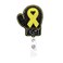 Rockapatch Childhood Cancer Awareness Sparkle Glitter Retractable Name Card Badge Holder Reel with Alligator Clip 24 inches Thick Pull Cord