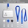 Tenare Clear ID Badge Holder Strap Plastic Badge Strap with Snap and Eyelet Vinyl Badge Clips for Card Holder Lanyards Key Rings 100 Pieces