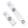 Tenare Clear ID Badge Holder Strap Plastic Badge Strap with Snap and Eyelet Vinyl Badge Clips for Card Holder Lanyards Key Rings 100 Pieces