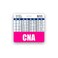 Scrubs and CNA Badge Buddy Horizontal wHeight Weight Conversion Charts Pink