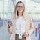 Quprofa Colorful ID Badge Holder with Silicone Beads Lanyard SetCute Teacher Breakaway Lanyard for Keys Keychain with Cute Retractable Badge Reel HolderGift for WomenNurse Teacher Green Daisy