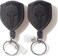 DQL Cool Spartan Retractable Badge Reel Keychain Heavy Duty Badge Holder Clip Tactical ID Badge Reel Ideal Gift for Veterans Servicemen Military Fans 2pack