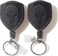 DQL Cool Spartan Retractable Badge Reel Keychain Heavy Duty Badge Holder Clip Tactical ID Badge Reel Ideal Gift for Veterans Servicemen Military Fans 2pack