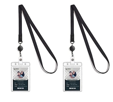 COOKOOKY Cute Lanyard id Holder Durable Retractable Lanyards for ID BadgesWaterproof ID Badge Holder for Cruise Ships Key Cards