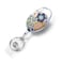 TJIHACNGE Datura Flowers Badge Reels Retractable Double Sided Color Print Pattern Holders with Keychain Clip and Key Ring Durable Nylon Rope