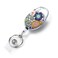 TJIHACNGE Datura Flowers Badge Reels Retractable Double Sided Color Print Pattern Holders with Keychain Clip and Key Ring Durable Nylon Rope