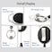 Diateklity 20 Pack Retractable Badge Holder with Carabiner Reel Clip Badge Reel Bulk ID Card Key Holder with Ring Sturdy Black Key Chain Extender for Office Work Employee