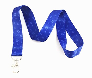LanyardLanyard Dog Themed Lanyard Key Chain Id Badge Holder Paw Print Blue