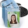 EcoEarth 3x4 Vertical ID Badge Holder with Lanyard Premium 50 PK Black Bulk Name Badge Holder and Lanyards Set Clear Card Identification Tag Set