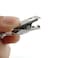 E-outstanding Eoutstanding Metal Badge Clips 20PCS Double Hole Metal Badge Clips and Clear PVC Straps for Badge Holder ID Cards