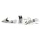 E-outstanding Eoutstanding Metal Badge Clips 20PCS Double Hole Metal Badge Clips and Clear PVC Straps for Badge Holder ID Cards