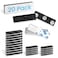 ExcelMark 20 Magnetic Name Badge Holders with 3 Premium Strength Neodymium Magnets
