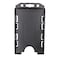 Fallen One 10 Pack Double Sided ID Badge Holder Plastic ID Card Holder for Lanyard Vertical Black