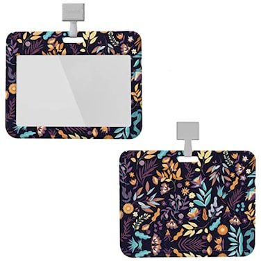 PutDiDi Flowers Badge Holder Horizontal Detachable Neck Lanyardbadge Holder for Men Women Waterproof Id Card Name Protector Cover with Lanyard Strap for Offices School Driver Licence