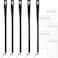 Foshine Lanyard with ID Badge Holder Black Breakaway Lanyards for ID Badges Keys Women Men Cruise Neck Office Waterproof 5 Pack