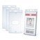 Bestom Frosted Clear SideLoading Badge Holder with Thumb Notch RFID Friendly Rigid ID Case for Car Key Access Cards Photo IDs ScratchResistant Vertical Protector for Lanyard Reel3 Pack