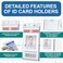 Bestom Frosted Clear SideLoading Badge Holder with Thumb Notch RFID Friendly Rigid ID Case for Car Key Access Cards Photo IDs ScratchResistant Vertical Protector for Lanyard Reel3 Pack