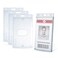 Bestom Frosted Clear SideLoading Badge Holder with Thumb Notch RFID Friendly Rigid ID Case for Car Key Access Cards Photo IDs ScratchResistant Vertical Protector for Lanyard Reel3 Pack