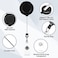 Fulmoon 100 Pcs Translucent Retractable Badge Reels Round ID Badge Holders Nursing Name Reels with Swivel Alligator Clip and Vinyl Card Strap for Nurses Volunteer Students TeachersBlack