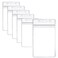 FXHDC-M FXHDCM 6PCS Clear Waterproof Plastic Badge Holders Dustproof Double Sided Badge for Name Tag Card ID Holders Lanyard or ClipsVertical Version