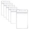 FXHDC-M FXHDCM 6PCS Clear Waterproof Plastic Badge Holders Dustproof Double Sided Badge for Name Tag Card ID Holders Lanyard or ClipsVertical Version