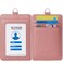 Adenpvn Genuine Leather id Badge Holder with LanyardSoftID Card HolderUp to 20 Colors and Grains to Choosefrommultiple Card SlotsVertical Work Name Badge case Pink