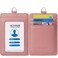 Adenpvn Genuine Leather id Badge Holder with LanyardSoftID Card HolderUp to 20 Colors and Grains to Choosefrommultiple Card SlotsVertical Work Name Badge case Pink