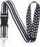 Great 1 Thin GreyGray Line American Flag Office Lanyard Badge and ID Holder