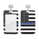 Groamaup Thin Blue Line USA American Flag Badge Holder Id Card Case Wallet with Soft Lanyard for School Office Conference