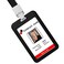 HiCycle2 Hard Black Vertical Plastic Card Case Protector Pouch with Clear Window with Detachable Lanyard ID Card Holder for Office School ID Credit Cards Proximity Key Cards Drivers Licenses and Passe
