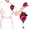 Makecases Heart Nurse Badge Reels Retractable Medical Doctor ID Badge Holder Belt Clip 2 Pack