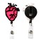 Makecases Heart Nurse Badge Reels Retractable Medical Doctor ID Badge Holder Belt Clip 2 Pack