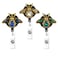 Heyah 3 Pack Bling Rhinestone Bee Badge Reel Holder Lightweight ID Badge Holder Retractable Women Nurse Name Badge Holder Belt Clip
