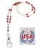 Hidden Hollow Beads Womens SUPER SLIM Hand Beaded USA Lanyards for ID Badges Cards Teacher Cruise Keys Cell Phone 34
