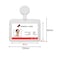 HiCycle2 ID Badge Holder Case Horizontal with Reel Clip Retractable Heavy Duty Credit Card Business Card Office Supplies White
