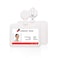 HiCycle2 ID Badge Holder Case Horizontal with Reel Clip Retractable Heavy Duty Credit Card Business Card Office Supplies White