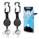 Coinarin ID Badge Holder Retractable Clip Heavy Duty Carabiner Badge Reels Retractable Lanyard Keychain with Tactical Work Cards Holder Key Ring and Lobster Claw Clasp