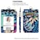 Azrra ID Badge Holder with Lanyard Vertical Flower ID Badge Card Holder with 1 Clear ID Window 4 Credit Card Slots and a Detachable Neck Lanyard Floral Pattern 3