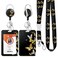 Boutilon ID Badge Holder with LanyardRetractable ID Badge Card Holders Detachable Neck Lanyard Strap with Badge Reel and Vertical ID Holder for Nurse Students Teachers Office StaffButterfly