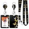 Boutilon ID Badge Holder with LanyardRetractable ID Badge Card Holders Detachable Neck Lanyard Strap with Badge Reel and Vertical ID Holder for Nurse Students Teachers Office StaffButterfly
